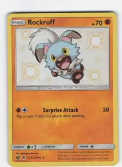 Rockruff SV23/SV94 Shiny Rare Hidden Fates Shiny Vault Pokemon Holo Near Mint - Image 1