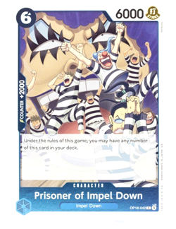Prisoner of Impel Down The Time of Battle OP16-042 Foil One Piece TCG NM - Image 1