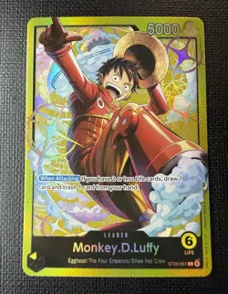 One Piece Monkey D. Luffy ST29-001 Starter Deck 29 Egghead Leader Alt Art Foil - Image 1