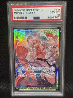 2024 ONE PIECE PRB01 #119 MONKEY D. LUFFY PSA 10 Gem Mint Japanese JP - Image 1