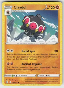 GGC-4 Claydol 145/264 Rare SWSH08: Fusion Strike - Image 1
