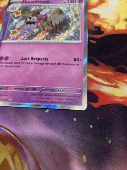 Houndstone 168/091 SV: Paldean Fates Shiny Rare Pokemon TCG Card NM - Image 3
