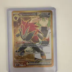 Pokemon TCG Journey Together N's Zoroark EX Card 189/159 Gold - Image 1