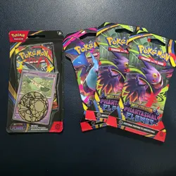 Pokemon Phantasmal Flames Blister/Coin Pack Cottonee Promo + 3 PF boosters - Image 1