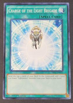 Yugioh TCG - Charge of the Light Brigade - SR02-EN033 - 1st Ed Common LP/NM 2016 - Image 1