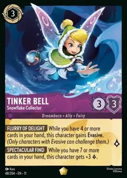 Tinker Bell - Snowflake Collector 48/204. Lorcana Winterspell - Image 1