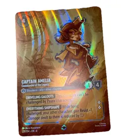 Captain Amelia - Commander of the Legacy (Enchanted) 221/204 Azurite Sea Lorcana - Image 2