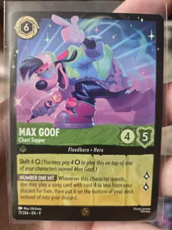 Max Goof Chart Topper Legendary 77/204 Lorcana - Image 1