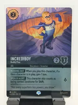 Incrediboy Buddy Pine 221/204 Epic Foil Wilds Unknown Lorcana NM - Image 1