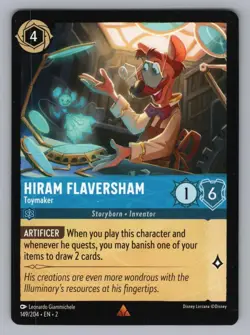 HIRAM FLAVERSHAM - TOYMAKER 149/204 R LORCANA NM 2 LEONARDO GIAMMICHELE,3 - Image 1