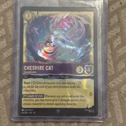 Lorcana Cheshire Cat Inexplicable Super Rare 60/204 NM Whispers in the Well - Image 1