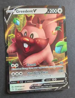 Greedent V 053/072 English Shining Fates NM Pokemon Card - Image 1