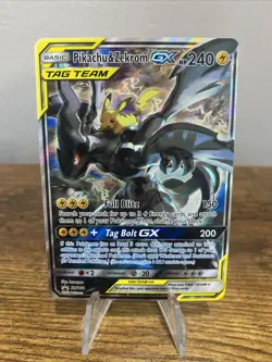 Pikachu & Zekrom GX - SM168 NM-LP Promo - Image 1