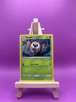 Pokemon TCG Rowlet Holo SM01 Black Star Promo 2016 - Image 1