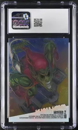 1995 Fleer Ultra Spider-Man Premiere Clearchrome Green Goblin #2 of 10 CGC 8 - Image 2