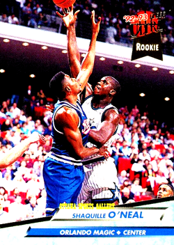 1992-93 FLEER ULTRA SHAQUILLE O'NEAL ORLANDO MAGIC RC #328 13V2 - Image 1