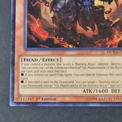 Yugioh TCG - Cir Malebranche of the Burning Abyss - DUEA-EN084 - 1st - 2014 - NM - Image 3