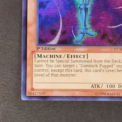 Yugioh TCG - Gimmick Puppet Gear Changer - NUMH-EN006 NM - Super Rare - 1st 2013 - Image 3