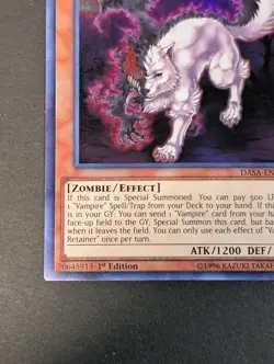 Yugioh - 1x Vampire Retainer - DASA-EN002 - NM/LP - 1st Edition, Super Rare 2018 - Image 3