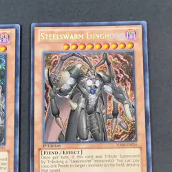 Yugioh TCG - 2x Steelswarm Longhorn - HA06-EN016 - 1st - Secret Rare LP/NM 2012 - Image 4