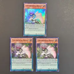 Yugioh TCG - 3x Performapal Ballad - DPDG-EN002 - Super Rare - 1st Ed - NM 2017 - Image 2