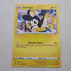 Emolga Pokemon Card 057/203 Evolving Skies 2021 Basic Common Electric - Image 1