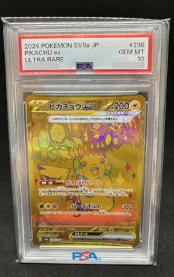 Pokemon Card PSA 10 Pikachu ex UR 136/106 sv8 Japanese Super Electric Breaker - Image 1