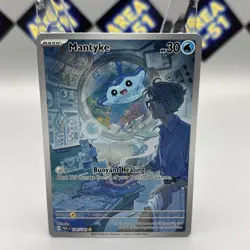 Pokemon TCG Mantyke Paradox Rift 189/182 Holo Illustration Rare - Image 1