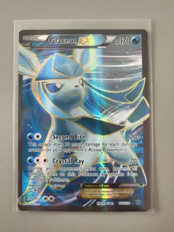 Pokemon XY Fates Collide Glaceon EX Full Art Card 115/214 - Image 1