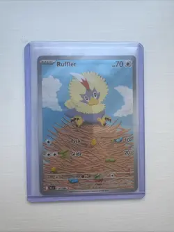 Pokemon TCG Rufflet Black Bolt Illustration Rare Card 154/086 - Image 1