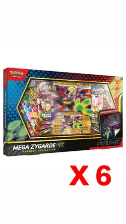 POKEMON TCG 6 X BRAND NEW FACTORY SEALED MEGA ZYGARDE EX PREMIUM COLLECTION - Image 1