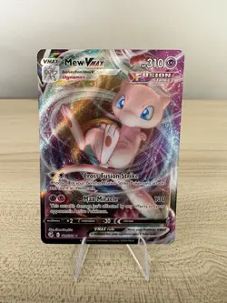 Mew VMAX 114/264 Fusion Strike Ultra Rare Pokemon Card Full Art Holo TCG - Image 1