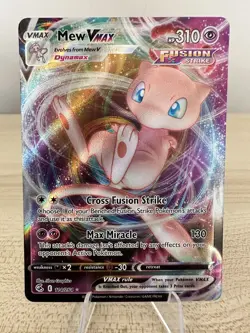Mew VMAX 114/264 Fusion Strike Ultra Rare Pokemon Card Full Art Holo TCG - Image 2