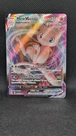Mew VMAX Holo Ultra Rare SWSH08: Fusion Strike 114/264 NM Pokemon TCG - Image 1