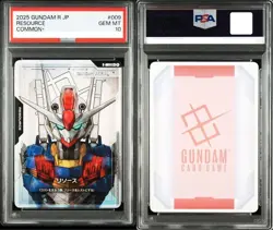 Gundam Card Game Aerial Resource #009 PSA 10 - Image 1