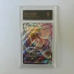 Pokemon TCG Mew Vmax Fusion Strike 114/264 Holo Ultra Rare Slab Graded TCG 9 - Image 1