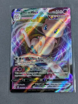2021 Pokemon TCG Mew VMAX 114/264 Fusion Strike Full Art Holo Ultra Rare Card - Image 1