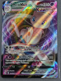 2021 Pokemon TCG Mew VMAX 114/264 Fusion Strike Full Art Holo Ultra Rare Card - Image 4