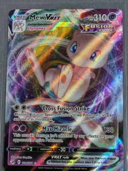 2021 Pokemon TCG Mew VMAX 114/264 Fusion Strike Full Art Holo Ultra Rare Card - Image 5