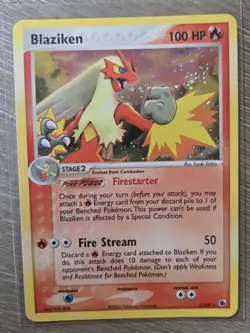 Blaziken 3/109 EX Ruby & Sapphire Non-Holo Card LP/NM Condition - Image 1