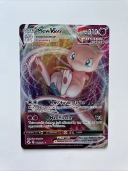 Pokemon Mew VMAX TCG Fusion Strike Holo Ultra Rare Card 114/264 NM Condition - Image 1