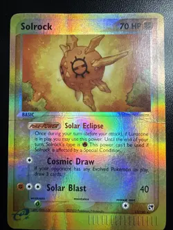 Solrock 13/100 Holo Rare Pokemon Card - Image 1