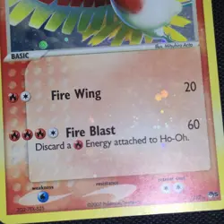 HEAVY BLEED Ho-Oh 1/17 Cosmos Holo POP Series 5 Nintendo Pokemon Card - Image 2