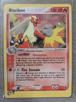 Blaziken 3/109 Ruby and Sapphire Holo Card TCG Nintendo Pokemon E-reader - Image 1