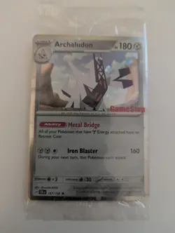 Pokemon TCG Stellar Crown Archaludon 107/142 GameStop Promo SEALED Cosmos Holo - Image 1