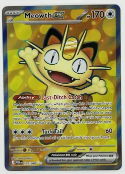Meowth ex 107/088 FULL ART ULTRA RARE HOLO Perfect Order Me03 Pokemon English EN - Image 1