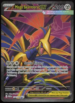 Mega Skarmory ex 106/088 NM Perfect Order Ultra Rare Holo Pokemon - Image 1