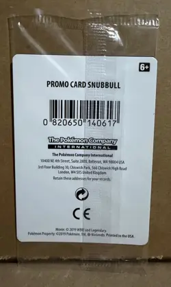 SEALED Snubbull SM200 NM/M Black Star Promo Holo Pokemon TCG Detective Pikachu - Image 2