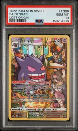 2022 Pokemon Sword & Shield Lost Origin Gengar Fa Lost Origin PSA 10 #TG06 - Image 1