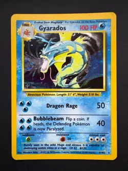 Gyarados 6/102 Pokemon Base Set Unlimited Holo Rare Lightly Played 1999 - Image 1